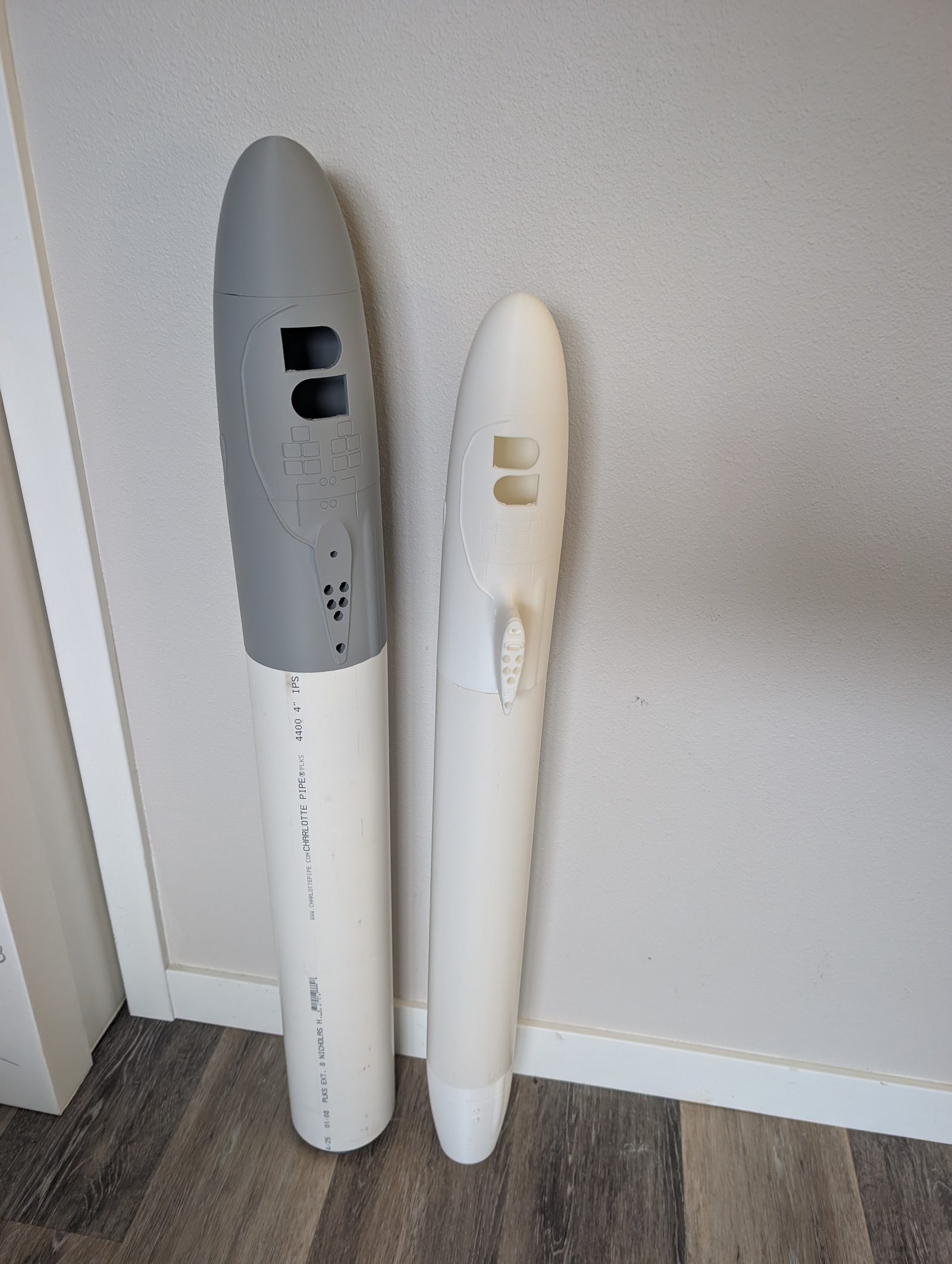 Iron Keel 3-inch and 4-inch Virginia-class hulls side by side